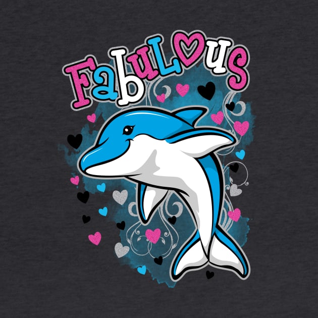 Dolphin Fabulous kids t-shirt by thatscool